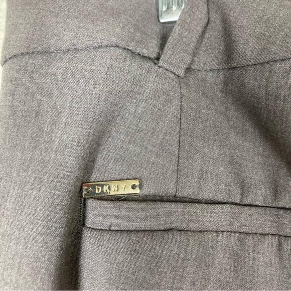DKNY Womens Dress Pant Gray 10 Straight Leg Trousers Rayon Minimalist - Picture 10 of 16